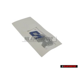 VW Original R LINE Seite Schriftzug Emblem Logo Chrom Blau - 5N0853688 HCE