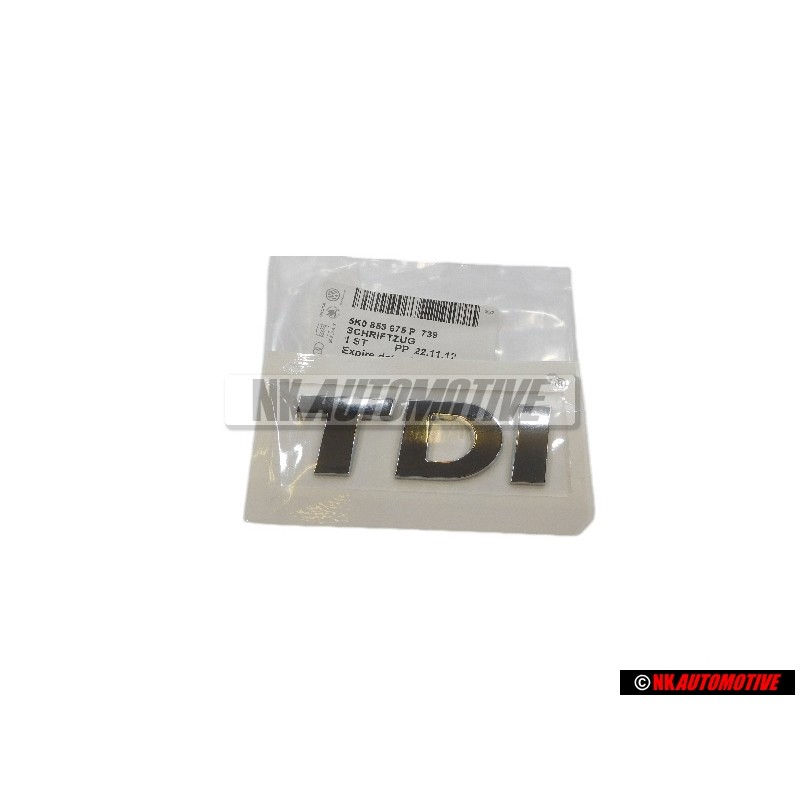VW Original TDI Hinten Schriftzug Emblem Logo Chrom - 5K0853675P 739