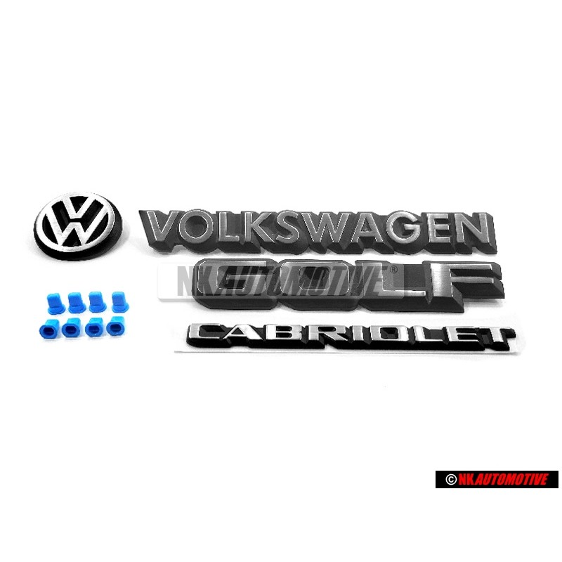 SATZ für VW Golf 1 Cabriolet Hinten Schriftzug Emblems