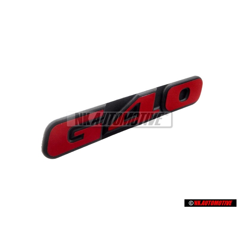 VW Original G40 Vorne Kühlergrill Emblem Schriftzug Rot - 871853679D QN5