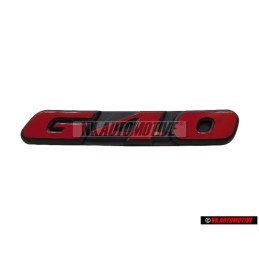 VW Original G40 Vorne Kühlergrill Emblem Schriftzug Rot - 871853679D QN5