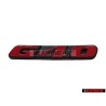 VW Original G40 Vorne Kühlergrill Emblem Schriftzug Rot - 871853679D QN5