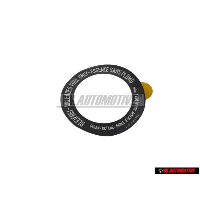 VW Original Kennschild Aufkleber Tankdeckel Einfüllstutzen - 155010024P