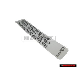 VW Original Kennschild - 034010006C