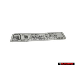 VW Original Kennschild - 037010057R