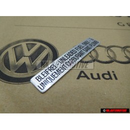 VW Original Kennschild - 000010018C
