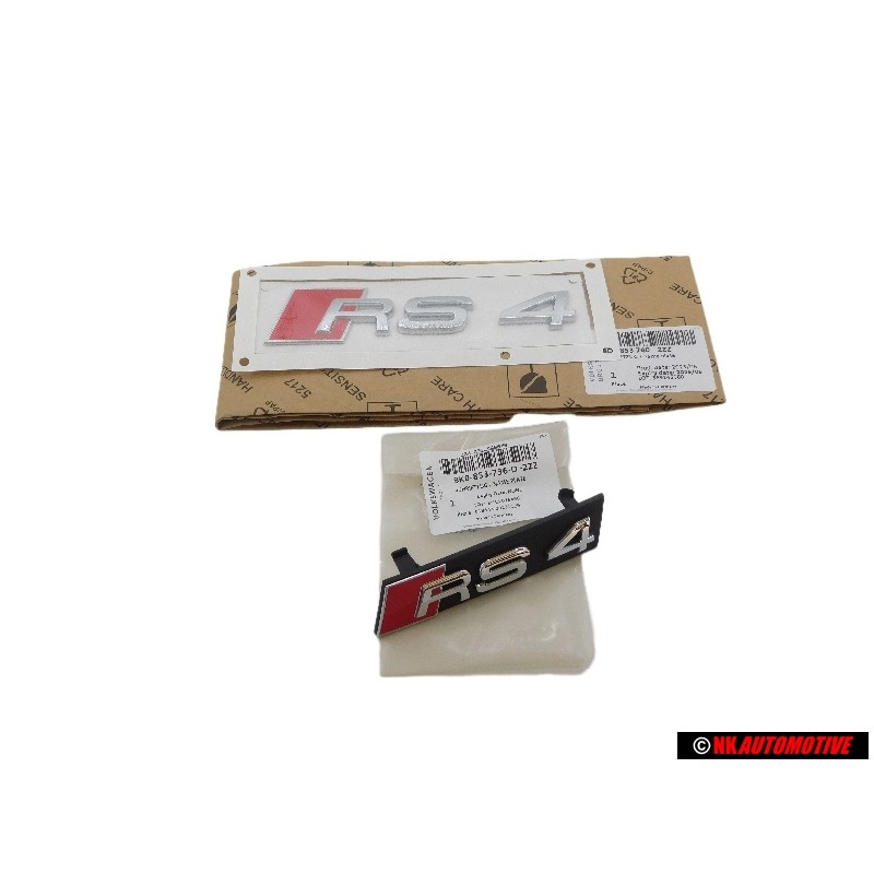 Audi Original SET Zeichen Logo Schriftzug Emblem Vorne & Hinten - RS4 B8 (8K)