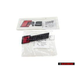Audi Original SET Logo Schriftzug Emblem Vorne & Hinten Schwarz - RS4 B9 (8W)