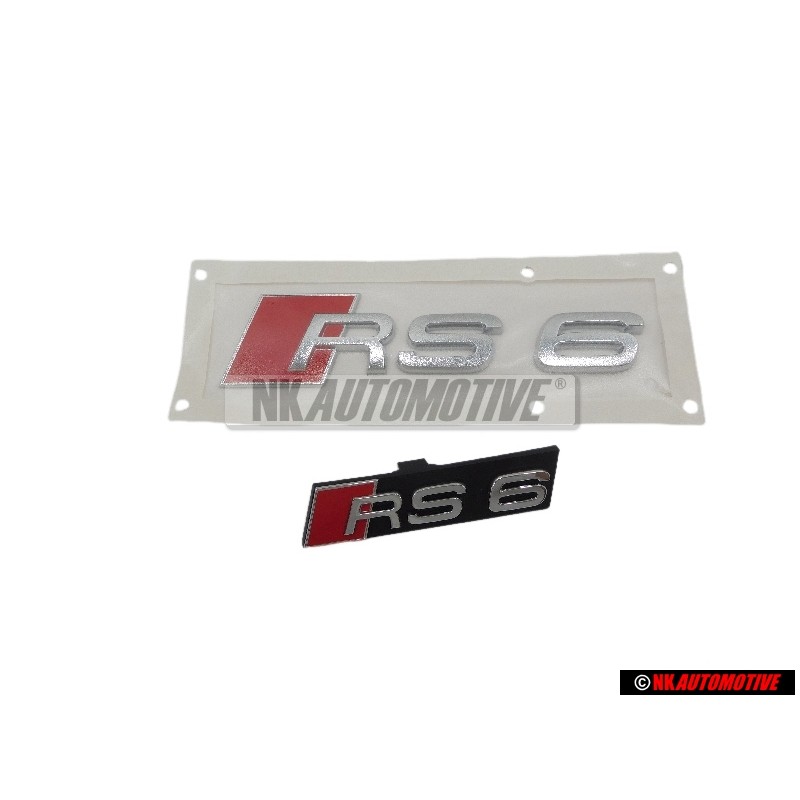 Audi Original SET Zeichen Logo Schriftzug Emblem Vorne & Hinten - RS6 C5 (4B)