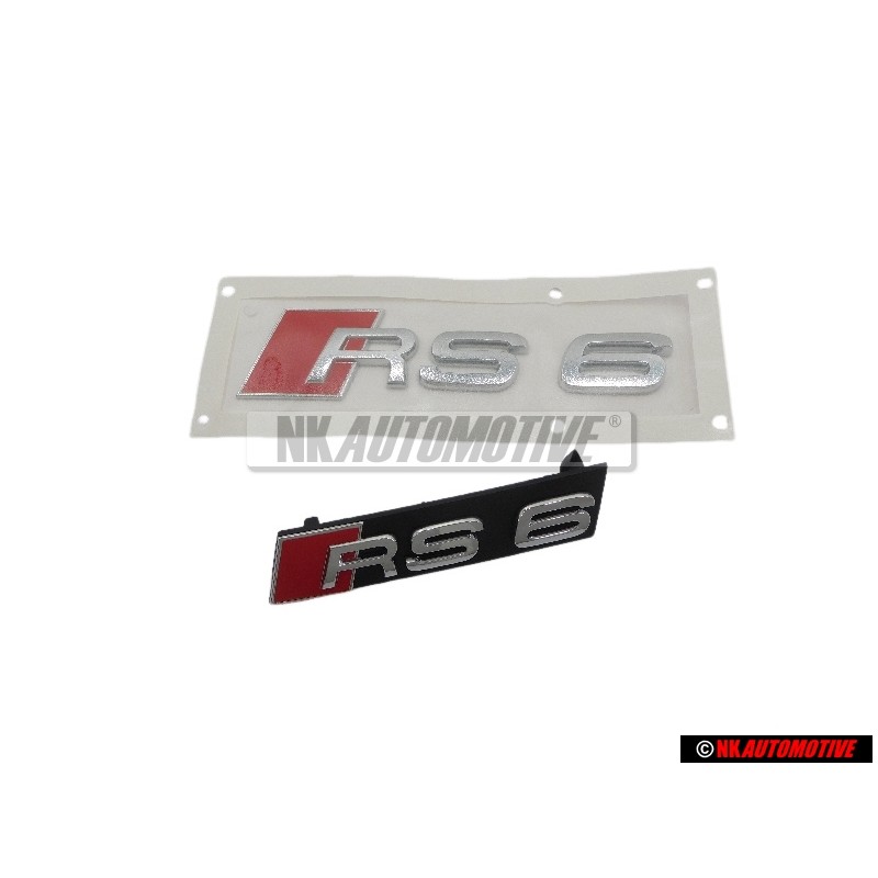 Audi Original SET Zeichen Logo Schriftzug Emblem Vorne & Hinten - RS6 C6 (4F)
