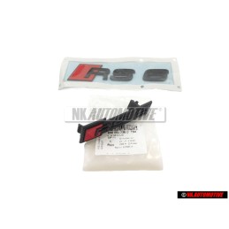 Audi Original SET Zeichen Logo Schriftzug Emblem Schwarz - RS6 C8 (4A)