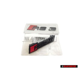 Audi Original SET Zeichen Schriftzug Emblem Vorne & Hinten Schwarz - RS3 FL (8V)