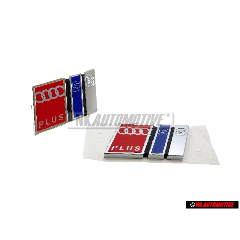 Audi Original SET Zeichen Logo Schriftzug Emblem Vorne & Hinten - S6 PLUS C4 (4A