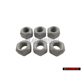 6x VW Original Mutter - N 10209009
