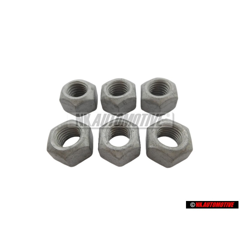 6x VW Original Mutter - N 10209009