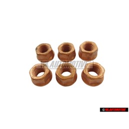 6x VW Original Sechskantbundmutter - 046145749