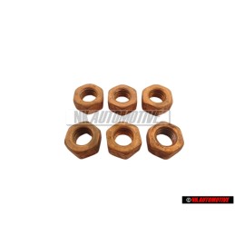 6x VW Original Sechskantmutter - N 01100822