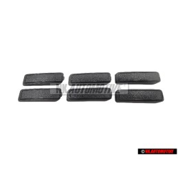 6x VW Original Abdeckkappe Satinschwarz - 321857621 01C