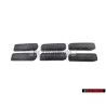 6x VW Original Abdeckkappe Satinschwarz - 321857621 01C