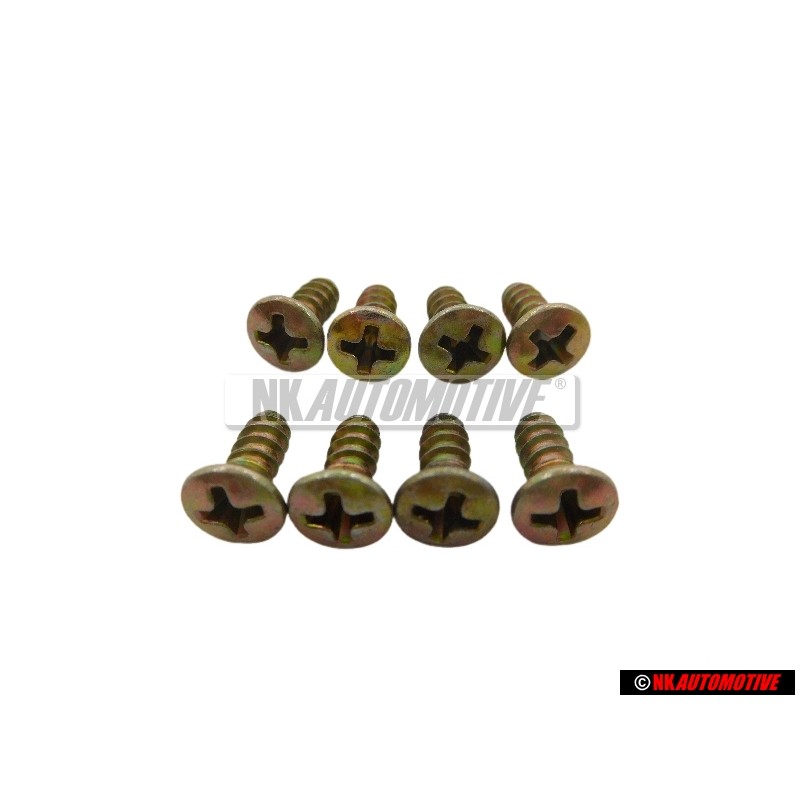 8x VW Original Linsensenkblechschraube - N 0140892