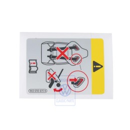 VW Original Kennschild - 1K0010615K