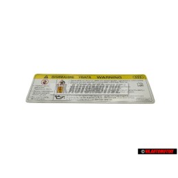 Audi Original Kennschild 'Achtung' Hochspannung vor - 8K0010520F