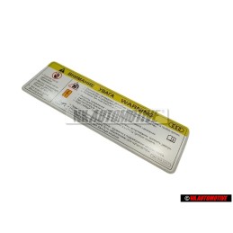 Audi Original Kennschild 'Achtung' Hochspannung vor - 8K0010520F