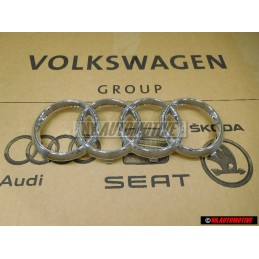 Audi Original Ringe Vorne Kühlergrill Emblem Logo Zeichen Chrom - 8T0853605 2ZZ