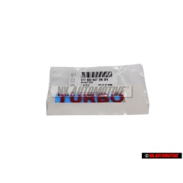 VW Original TURBO Seite Schriftzug Emblem Logo Rot - 377853687DNI3K