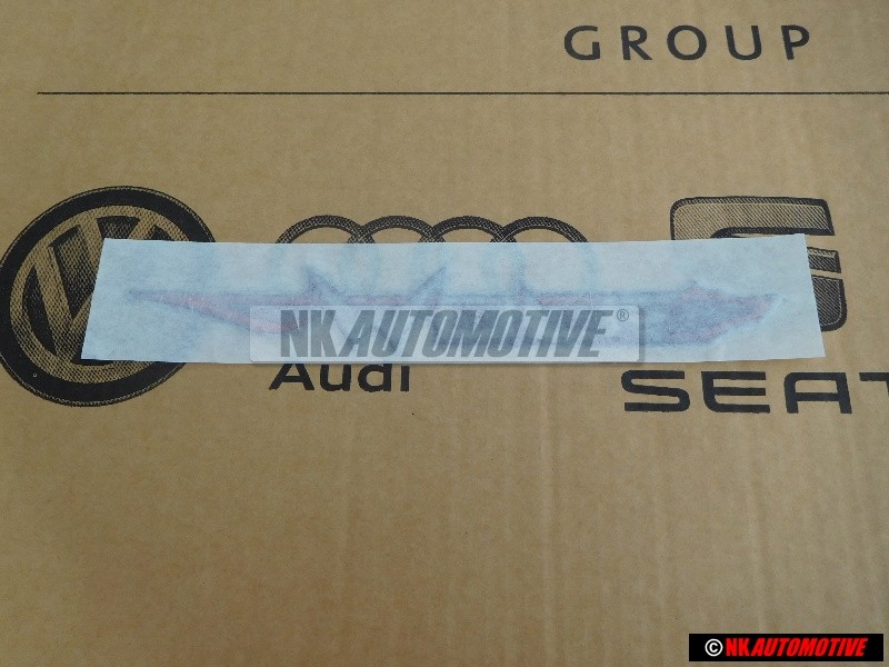 VW Original WOLF Hinten Schriftzug Emblem Logo Chrom Rot - 17S853750AD54T