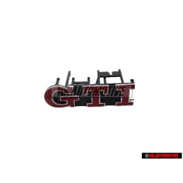 VW Original GTI Vorne Kühlergrill Emblem Schriftzug Rot - 1J6853679H JGS