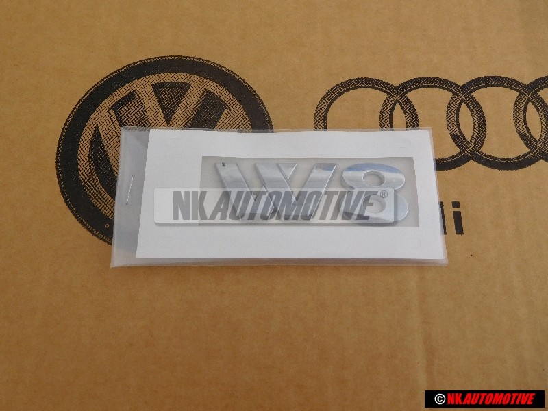VW Original W8 Hinten Schriftzug Emblem Logo Chrom - 3B0853675P 739