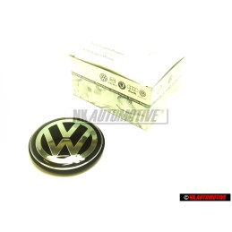 VW Original Emblem Schwarz/Gunbowder - 1H6853630D DLW