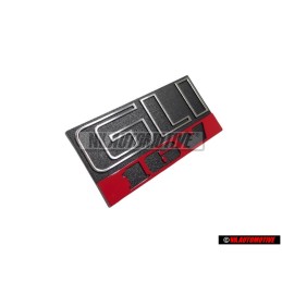 VW Original GLI 16V Vorne Kühlergrill Emblem Schriftzug Schwarz Rot - 165853679E