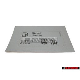 VW Original Kennschild 'Diesel-Gazole' - 068010020