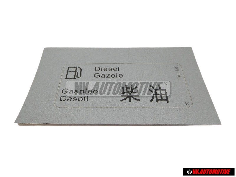 VW Original Kennschild 'Diesel-Gazole' - 068010020