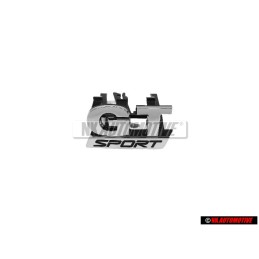 VW Original GT SPORT Vorne Kühlergrill Emblem Schriftzug Chrom - 1K6853679B FXC