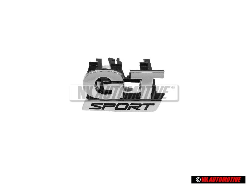 VW Original GT SPORT Vorne Kühlergrill Emblem Schriftzug Chrom - 1K6853679B FXC