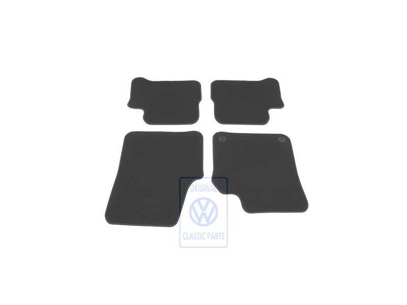 VW Original 1 Satz Fussmatten Schwarz-Bluemotion - 12E863011A CBA