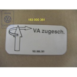 VW Original Hinweisschild - 183000381