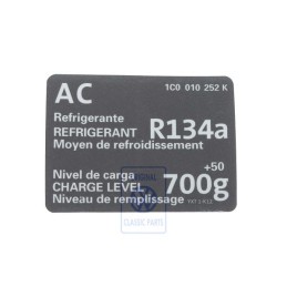 VW Original Kennschild Für Klimaanlage - 1C0010252K