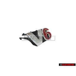 VW Original V6 Vorne Kühlergrill Emblem Schriftzug Chrom Rot - 1J6853679A GQF