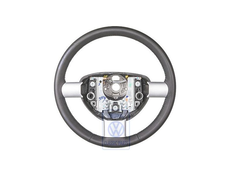 VW Original Lenkrad (Leder) Schwarz/Mecatoblau - 1C0419091BBNMA