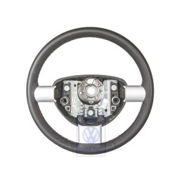 VW Original Lenkrad (Leder) Schwarz/Rot - 1C0419091BTTBH