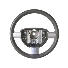 VW Original Lenkrad (Leder) Schwarz/Weiss - 1C0419091DCYXX