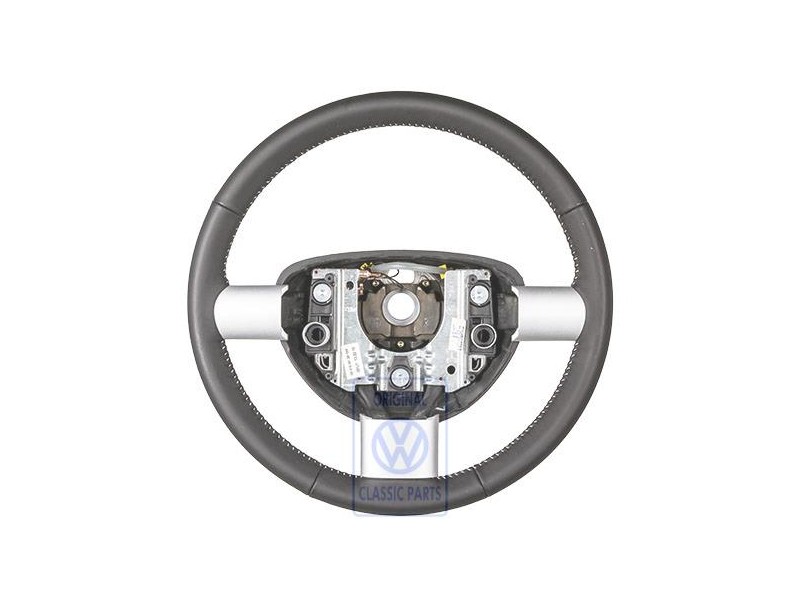VW Original Lenkrad (Leder) Schwarz/Weiss - 1C0419091DFYXX