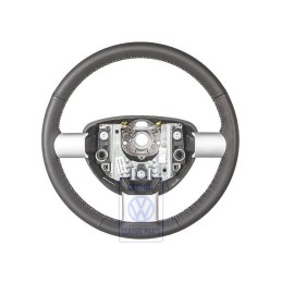VW Original Lenkrad (Leder) Schwarz/Weiss - 1C0419091DGYXX