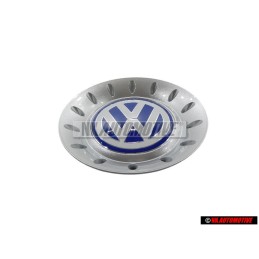 VW Original Radzierkappe Brillantsilber/Blau/Weiss - 1C0601149C GTT