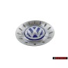 VW Original Radzierkappe Brillantsilber/Blau/Weiss - 1C0601149C GTT