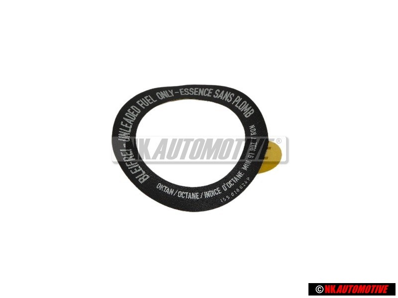 VW Original Kennschild Unleaded Fuel Only - 155010001C